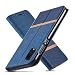 Produktbild Huawei P20 Pro Hülle, Ultra Slim Fit, Kickstand, Card Slot, TPU Bumper, Anti-Scratch, Flip Leder PU Wallet Case für Huawei P20 Pro (Dark Blue)