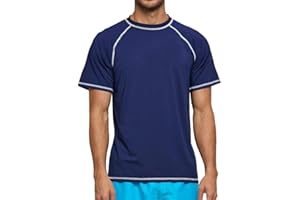 Arcweg Męska koszulka z krótkim rękawem, chroni przed promieniowaniem UV, elastyczna, szybkoschnąca, UPF 50, funkcyjna, do fitnessu, biegania, wędkowania, wędrówek, M-3XL