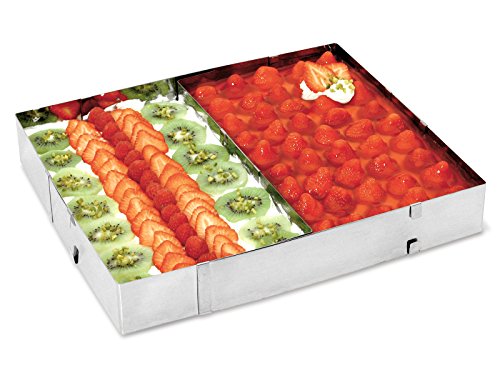 chg 9754-00 Kuchen-/Pizzarahmen mit Teiler / Höhe: 5,0 cm / Länge und Breite variabel - 3