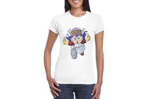 UZ Design T Shirt Arale Dr Slump Donna Bambina Maglietta Cartoni Animati Anni 90 Anime Manga