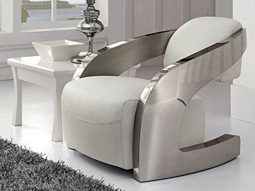·AMANDA· ARMCHAIR, STEEL AND WHITE