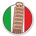 Produktbild 2 x 10cm/100mm Italien Pisa Vinyl SELBSTKLEBENDE STICKER Aufkleber Laptop reisen Gepäckwagen iPad Zeichen Spaß #4089