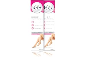 Veet Crema Depilatoria per Gambe, Braccia, Ascelle e Zona Bikini, 2 Confezioni da 200 ml