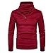 Produktbild Sweatshirts Herren Herbst Slim Blend Rollkragen Hals Kapuzenpullover Basic Zipper Pullover Outwear Sweats SANFASHION
