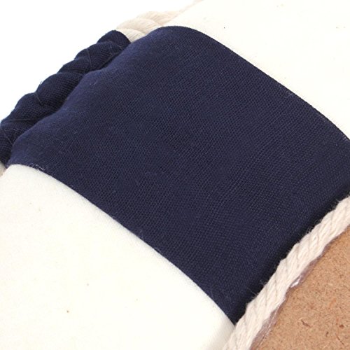 YESURPRISE Wanduhr Deko Rettungsring Wanduhr 35cm Durchmesser blau-weiss - 7