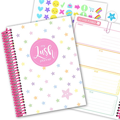 Download My Lush Planner (12 months), diary, organiser, weekly, organizer, planners, handmade, A5 (Family edition)