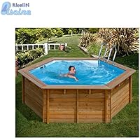 Gre Piscina Redonda Madera Vanille 412x119 Cm 790083