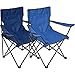 Produktbild Black Snake Campingstuhl faltbar mit Getränkehalter kleines Packmaß praktischer Faltstuhl Angelstuhl 2-er Set - Navy/Blau