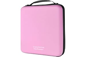 KUOCDSIK Range CD, boîtier de DVD Blue-Ray EVA de 192 capacités Organisateur de Stockage de Disque Dur de Protection pour Les Voyages en Voiture (192 Capacités, Rose192)