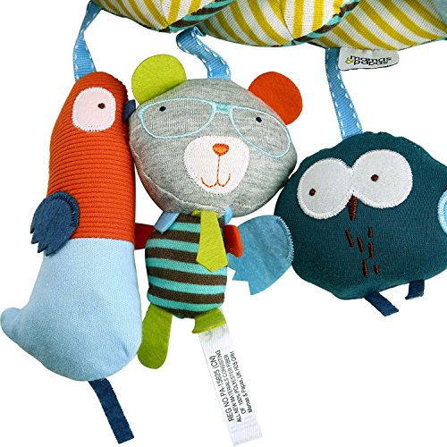 Peradix Babybett Anhänger Spielzeug Glocke hängen Krippe Bär Vögelchen Hühnchen Rassel Spielzeug - 3