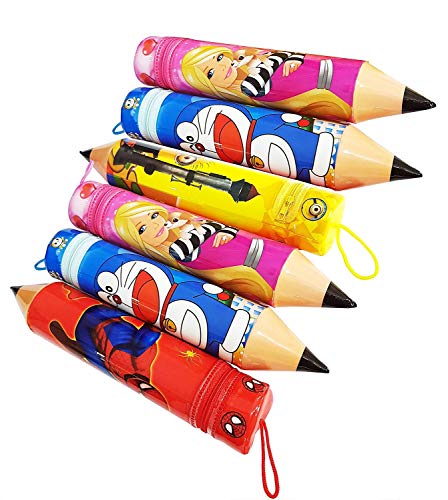 Morges Combo Set of 6 Pencil Box Cases for Kids School Stationary Accessories for Navratri Gift for Kanjak Multicolor Pack of 1