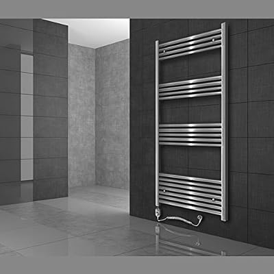 ECD-Germany ECD Germany Radiateur Porte Serviettes mural Radiateur Sèche-serviettes coudé 400 x 800 mm chrome électrique 600W