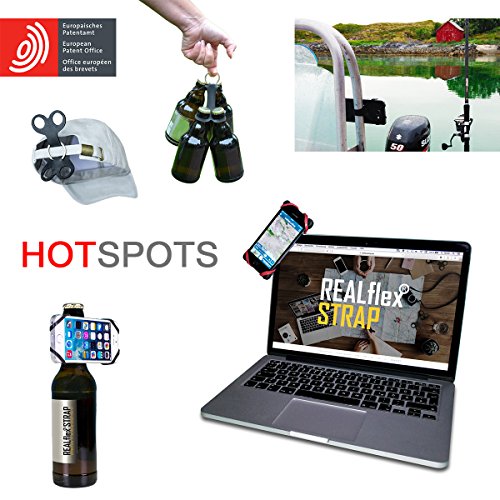 REALflex-STRAP â€“ Diesen Halter braucht Jeder! Genial einfaches Multitool und ProblemlÃ¶ser fÃ¼r Alltag, Job und Hobby. Clevere Universalhalterung fÃ¼r alle Smartphone-User dieser Welt. One4all - Made in Germany