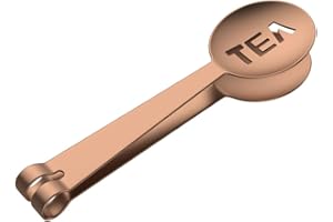 Pressa da tè bonVIVO, pressa per bustine di tè in acciaio inossidabile di alta qualità, pinza da tè in elegante effetto rame