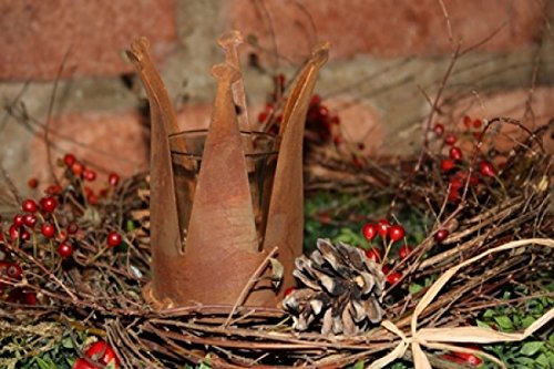 Teelichthalter aus Edelrost / Metall für Advent und Weihnachtsdeko - 2