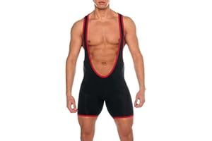 MUSCLE ALIVE Hommes Fitness Sport Décolleté Plongeant Débardeur de Lutte Sport Body Combinaisons