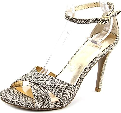 Material Girl Sara Women Open Toe Synthetic, Champagne, Size 7.5 US
