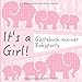 Produktbild It's a Girl!: Gästebuch meiner Babyparty I Für ca. 25 Einträge I Kreative Fragen an die Gäste & Wünsche für das Baby I Quadratisches Format I Softcover I Mitbringsel für die Babyparty
