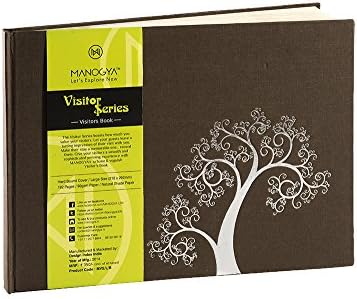 Manogya Visitor Series โ Guest Book โ Hard Bound Durable Cover โ Ruled 192 Pre Printed Pages