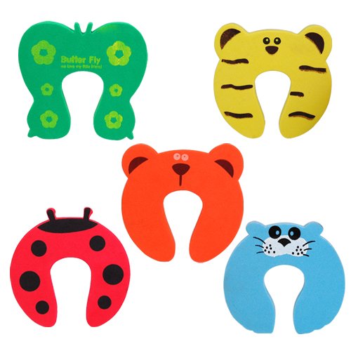 Yahee 5 Stück Schaumstoff Tisch Türstopper Türstop Türstopp Jammer Fingerklemmschutz für Baby Kinder Kindersicherung