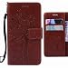 Produktbild Handyhülle Sony Xperia Z3+ (Z3 Plus / Z4 / E6553) Tasche, Ougger Baum Katze Druck Beutel Brieftasche Bumper Schale Schutzhülle PU Leder Weich Magnetisch Stehen Silikon Haut Flip Case Cover mit Kartenslot (Kaffee)