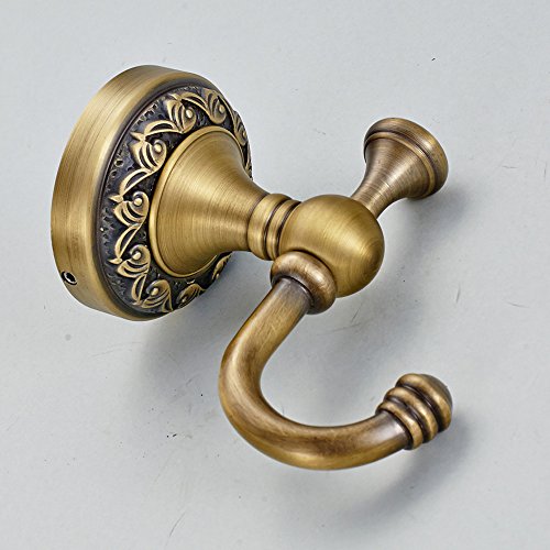 Weare Home Klassic Einzeln Handtuchhaken Handtuchhalter Handtuchstangen, Retro Solide Kupfer mit Einschnitt Bronze Beschichtung Wandmontage Haltbar für Küche Badzubehör Badaccessoires Dekor - 3