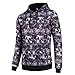 Produktbild Amphia - HerrenLangarm geometrische Gradient Print Kapuzen Rollkragenpullover - Mens Fashion Hoodie Geometrie allmähliche Änderung Druck mit Langen Ärmeln Sweatshirt Top