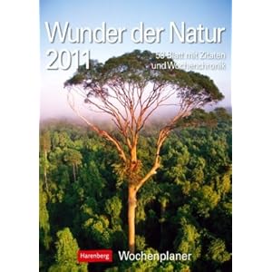 Lesen Wunder Der Natur 2011 Harenberg Wochenplaner 3 Blatt - 
