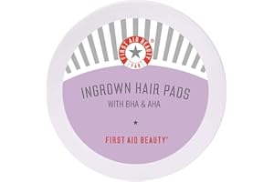 First Aid Beauty Discos para Vellos Encarnados con BHA y AHA, 28 Almohadillas, Tratamiento Preventivo del Vello Encarnado que Alivia el Ardor de la Maquinilla de Afeitar, Uso Diario