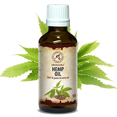 AROMATIKA trust the power of nature Huile de Chanvre Vierge, 100% Pur et Naturelle 50ml, Cannabis Sativa Seed Oil, Bouteille en verre, huile de Base, Massage - Cosmétiques - d'AROMATIKA