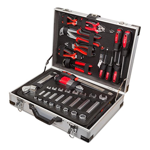 Professioneller Werkzeugkoffer 139teilig mit Qualitätswerkzeug im praktischen Alukoffer mit Ratschenfunktion - 2