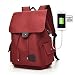 Produktbild Salon Styler Haarbürsten Frauen Reisen Rucksack PC Tasche Travel Rucksack für Arbeit Schule Wandern Business – mit USB Port Ladekabel – passt auf 385.107,2 cm Laptop, rot
