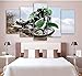 Produktbild YIPINQUAN 5 leinwandbilder naturKunst Malerei Moderne Wohnzimmer Motocross Off-Limits Bild Heimtextilien40x60cmx2 40x80cmx2 40x100cmx1-Rahmenlos