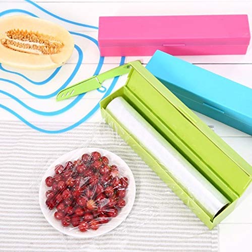 NOTE Storage Box Vegetable Roll Bags Preservative Cling Film Cutter Handy Kitchen Foil Cling Film Wrap Dispenser Cutter