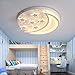 Produktbild GZLight Moderne und einfache LED-Deckenleuchte Acryl Schlafzimmer Dekor der Zimmer Kinder Sterne Mond weißes Licht 40 cm