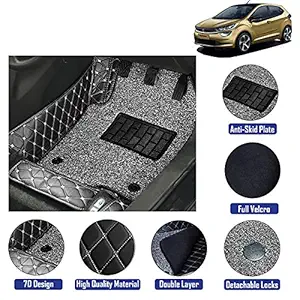 7D Car Floor Mats for Tata Altroz (Model Year 2020 Onwards) (Black Color)