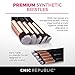 Rose Gold 10 Piece Professional Kabuki Contouring Makeup Brush Set with Taklon Synthetic Hair for Face, Cheeks and Eyes, Liquid Cream Powder Mineral Make Up, BONUS Complexion Beauty Sponge Blender