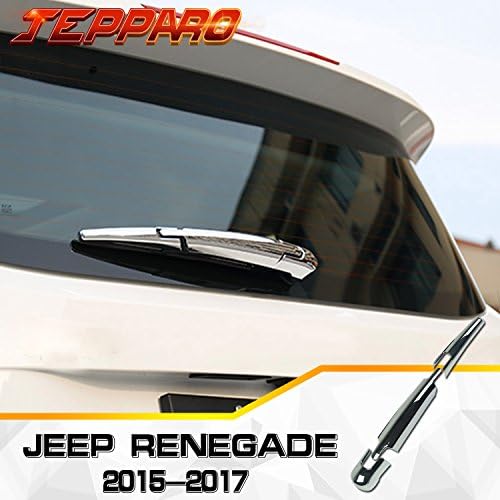 jepparo Rear Wiper Blade Decorative Coverage of Chrome silver