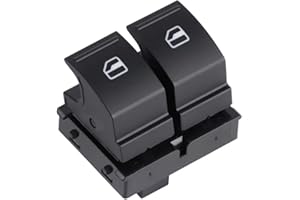 Twowinds - Interruptor Elevalunas 1K3959857A Compatible con Seat Ibiza León Toledo, VW Golf - Puerta Delantera Izquierda (lado conductor) - Botonera Ventana - Botón Ventanillas Delanteras