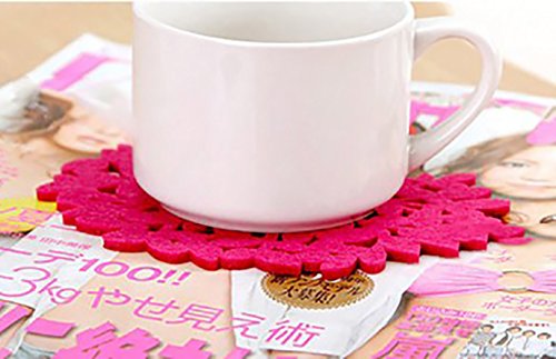 Qingsun Kreativ Untersetzer Glasuntersetzer Baumform für Bar Küche Schwarz (5 Stück) - 8