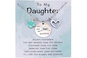 FFWTPY You are My Sunshine Collier pour Fille Pendentif d'amitié BFF Colliers en Argent Chaîne Best Friend Cadeau pour Filles Femme Anniversaire Noël Petite-Fille Nièce