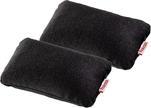 Preisvergleich Produktbild Hama Handballenauflage "Maus" mit Massageeffekt durch Füllung mit Kunststoffperlen, schwarz (Ergonomie Flexibel (Kissen) 2er Pack)