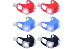 BNGXR Kinderwagen Licht, 6 Stück Led Kinderwagen Licht Silikon Wasserdicht LED-Licht mit Silikongehäuse 3 Leuchtfunktionen für Kinderwagen Roller