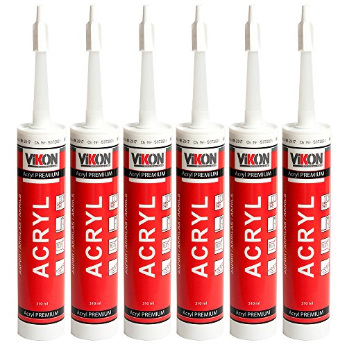 Preisvergleich Produktbild 6 Stück VIKON Premium Acryl 310 ml braun (Acryldichtstoff / Malerarcryl)