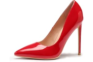 DELONIX REGIA Zapatos de Tacón para Mujer Clásico Stilettos High Heels 12 CM Zapatos de Tacón Alto con Punta Aguda Cerrada Tacón de Aguja para Fiestas,Bodas