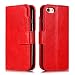 Produktbild Handy hülle Tasche Leder Flip Case Brieftasche Etui Schutzhülle für Apple iPhone X XS/XR/XS MAX/5G 5S ES/6G 6s/6 Plus/7G 8G /7Plus /8Plus hülle,5 Farben