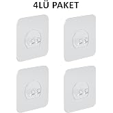 Decorelax 4'l&uuml; Kendinden Yapışkanlı Raf Tutucu Kanca - Şeffaf Duvar Askı Aparatı, Delmeden &Ccedil;er&ccedil;eve ve Tablo Askısı