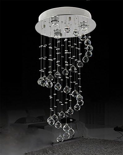 WD Hall Spiral Staircase Light Fashion Simple Creative Double Spiral Staircase Crystal Long Chandelier , 80Cm,80cm