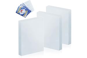 Goldoars 300 ProtèGe Cartes Transparents, Pochette Pour Cartes à Collectionner 66 X 91 mm,Poche Pour Cartes à Collectionner(Bleu Transparent)
