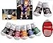CUTE 6 PACK OF BABY BOYS GIRLS BASEBALL TRAINER STYLE ANTI SLIP GRIPS SOCKS AGE 6-12 MONTHS